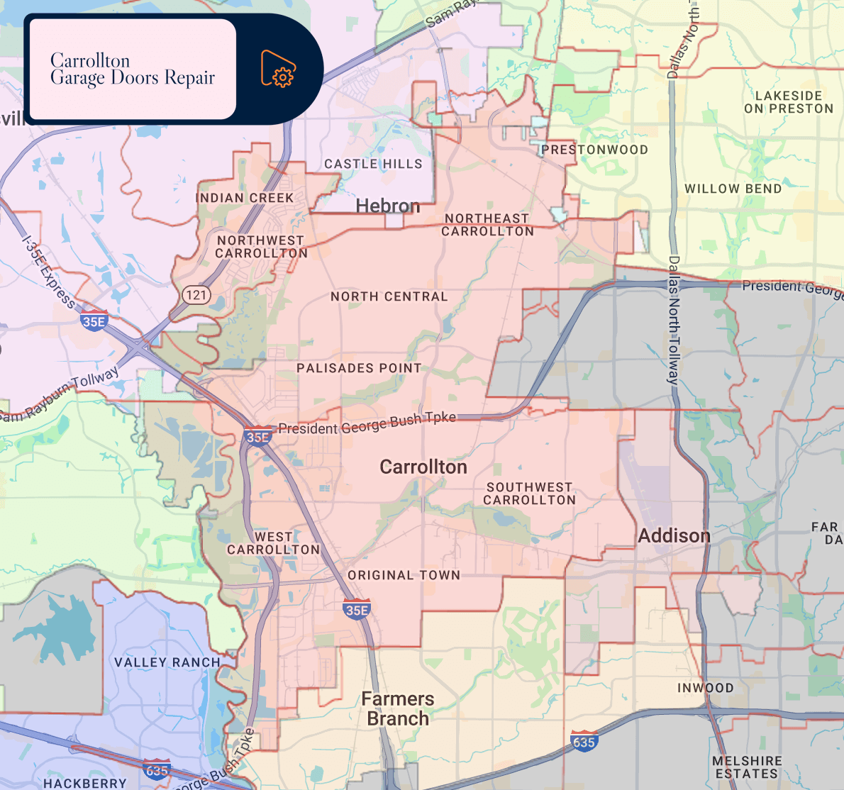 Carrollton-tx-city-map